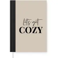 MuchoWow Notitieboek - Schrijfboek - Beige - Winter - Quote - Cozy - Notitieboekje klein - A5 formaat - Schrijfblok