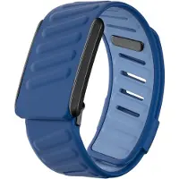 Strap-it Siliconen sport bandje met druksluiting - geschikt voor de Whoop 4.0 (duo blauw)