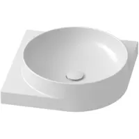 Ravak Yard - Wastafel 45x45 cm, zonder overloop, zonder kraangat, wit XJX01045000