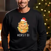 B&C Unisex Foute kersttrui- Zwarte kerst sweater maat XL- kerst ei.