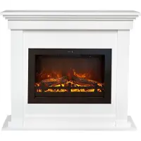 Xaralyn Elektrische kachel - Flex EFL-HLW - wit, met houten afwerking - 1500 Watt verwarming - met afstandsbediening - inclusief schoorsteenmantel en inbouwkachel - decoratieve kachel