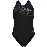 Arena Badpak 'FLOWING' zwart / wit