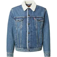 Levi's Tussenjas 'Type III Sherpa Trucker Jacket' blauw denim