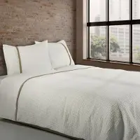 Dommelin Dekbedovertrek Bari Percal 200TC Ecru-Kaki 140x200/220 cm