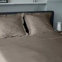 Dommelin Dekbedovertrek Cortina Percal 200TC Taupe-Taupe 260x200/220