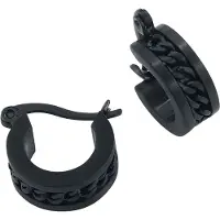 EtNox hard and heavy Oorbel - Mesh Steel - zwart - Maat Standard