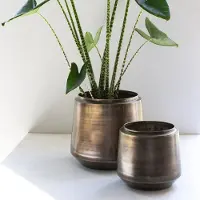 Gina Da Indigo pot vintage gold 76x62x59