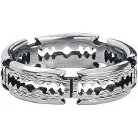 EtNox hard and heavy Ring - Razorblades - voor Mannen - zilverkleurig | Maat XL