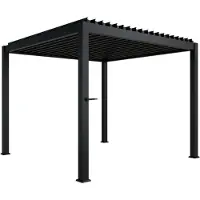 Juskys Pergola / Lamellendak - Tahiti - 3x3 m - Antraciet