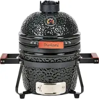 Beliani KAMADO - Mini houtskoolgrill - Zwart - Keramiek