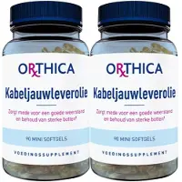 Orthica - Kabeljauwleverolie - 2 x 90 softgels - Voordeelverpakking