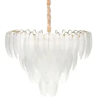 Beliani MAHAICA - Kroonluchter - Messing/Transparant - Glas