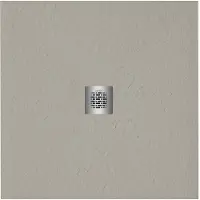ZEZA Grade douchevloer - 80x80cm - antislip - antibacterieel - mineraalmarmer - vierkant - mat new pearl (beige) 400000000000019915