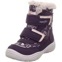 Superfit Snowboots 'Crystal' grijs / aubergine / rosa