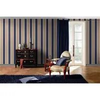 Rasch BLAUW STREPEN BEHANG LOUNGE