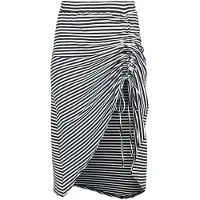 Banned Retro - Rockabilly Midirok - Beach Breeze Skirt - S tot 4XL - voor Vrouwen - zwart-wit - Maat 3XL