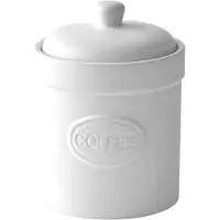 Bia collectie wit stenen matte voorraadpot voor Koffie 12 x 16 cm Storage jar in Matte White for Coffee