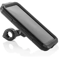 MOJOGEAR waterdichte telefooncase voor fiets & motor - Large - Geschikt voor Grote Smartphones tot 16.5 cm - Met Verstelbaar Balhoofd en Oplaadpoort - Kunststof - Zwart