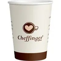 Cheffinger Kartonnen Koffiebeker - 250ml - Cremé - 250 Stuks
