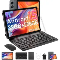 Doogee Tab G6 + Tablet met Keyboard Slot SIM Kaart Android 15 11" FHD + 90HZ 8Go + 256Go 8000mAh Gemini AI Unisoc T7280 - Grijs