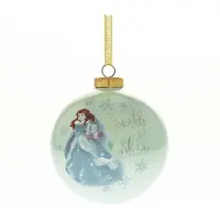 Disney Christmas, kerstbal keramiek Ariel (groen)