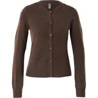 Pieces Gebreid vest 'PCMALOU' donkerbruin