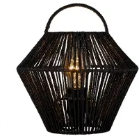 Pauleen Tafellamp Boho Shine, zwart, Woon-/ Eetkamer, Hout, Jong wonen, tafellamp