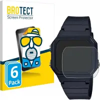 BROTECT - Screenprotector voor Casio Unisex F-91W - Folie Beschermfolie matte 6 Stuks