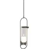 Höfats Kandelaar Oval Candle 35 Zwart Geborsteld