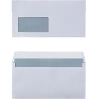 Viking DL Kleefstrip Enveloppen Wit 220 (B) x 110 (H) mm Met venster 80 g/m² 100 Stuks
