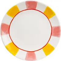 Blond Amsterdam Bord Even Bijkletsen Roze / Geel D 22 H 2,5 Cm
