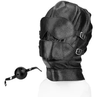 Rimba - Leren Masker Met afneembare gag En oogdelen
