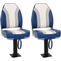 vidaXL Bootstoelen inklapbaar 2 st met hoge rugleuning
