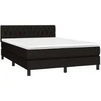 Syfax Boxspring met matras stof zwart 140x200 cm