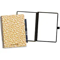Bambook Leaf uitwisbaar notitieboek - Golden Fields - A5 - Blanco pagina's - Duurzaam, herbruikbaar whiteboard schrift - Met 1 gratis stift