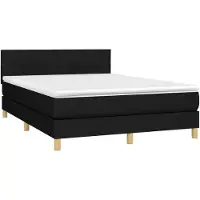Syfax Boxspring met matras stof zwart 140x200 cm
