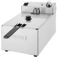 Buffalo Elektrische Friteuse 5 Liter - RVS - Frituurpan incl. Mand en Deksel - Overhittingsbeveiliging