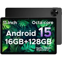 Doogee U11 - Tablet - Tablets - 16 GB RAM+ 128 GB ROM/TF 2TB - Android 15 - 11 inth 90 Hz - Dubbele boxluidsprekers - 8580 mAh - Face ID - 5G WiFi - Widevine L1 - GPS - Zwart