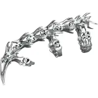 EtNox hard and heavy Ring - Backbone - voor Vrouwen - zilverkleurig - Maat L
