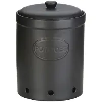 Bia collectie zwart stenen matte voorraadpot voor Aardappelen 23 x 32 cm Storage jar in Matte Black for Potatoes