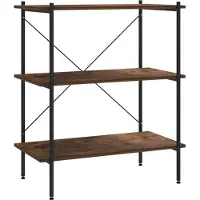 vidaXL Opbergrek 3-laags 80x40x92 cm zwart en naturel