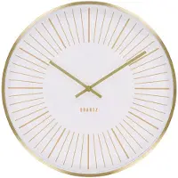 House Nordic Takamaka Wandklok geruisloos, Ø40cm goudkleurig.