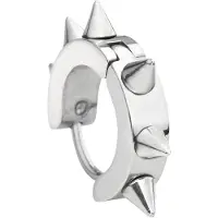 EtNox hard and heavy Oorbel - Spikes - zilverkleurig - Maat Standard