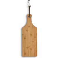 Zeller Bamboe houten snijplank/serveerplank met handvat 44 x 16 cm - Snijplanken