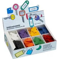 Wedo Schlüsselkappen eckig, 200er Display aus flexiblem Kunststoff, Maße Produkt: (B)30 x (H)27 m..., Veelkleurig