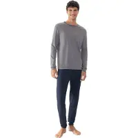 Mey Pyjama extra lang Serie Pure Night Quartz Grey | Maat M/T