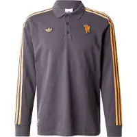 Adidas Tricot 'Manchester United Terrace Icons Long Sleeve Polo' donkeroranje / zwart