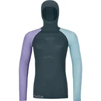 Ortovox - Women's 120 Comp Light Hoody - Merino-ondergoed L, blauw