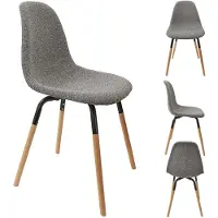 Home Deco Factory Eetkamerstoelen phenix set van 4 stuks eettafelstoel donkergrijs