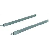 Hettich lengterailing arcitech 400mm + frontbevestiging antraciet h-9150515 gv